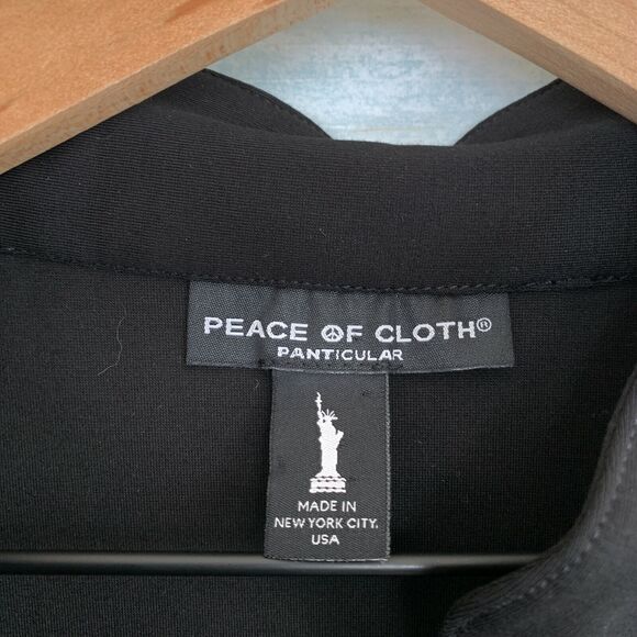 Peace Of Cloth NY Panticular Oversized Cape Jacket Black Button Up Womens 2 - Picture 6 of 8